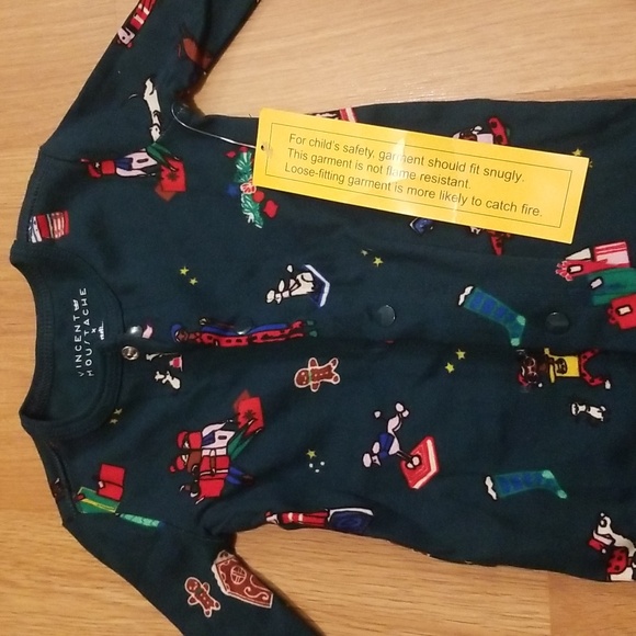 Vincent Moustache x Indigo Christmas pyjama, 6-12 months snug fitting NWT - Picture 4 of 8